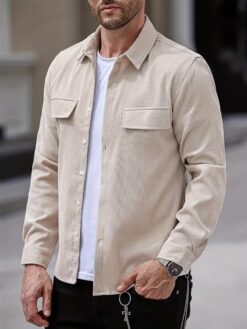 Men’s Lightweight Long Sleeve Casual Shacket